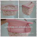 New Fashion Custom Design PU Pink Handle Cosmetic Bags for Girls